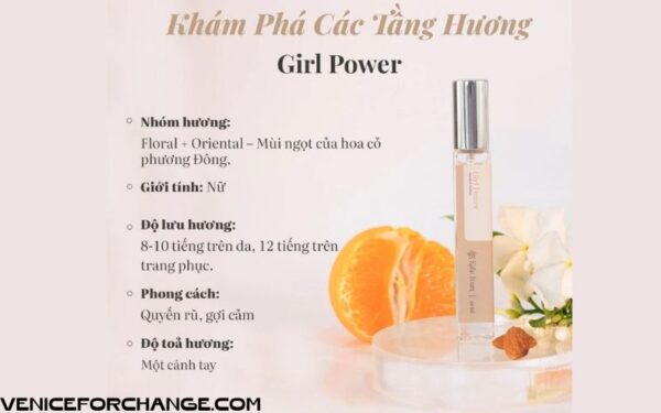 Nước Hoa Nữ GIRL POWER Mùi Hương Ngọt Ngào